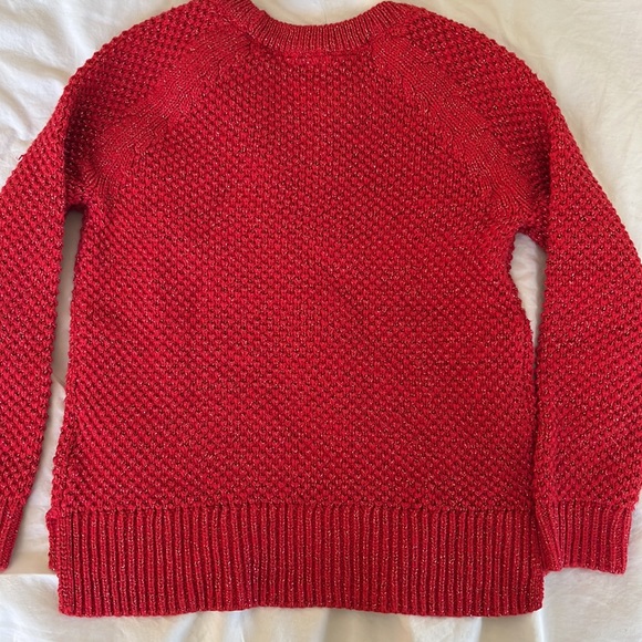 Gap toddler sweater. Red with shiny thread. Size 3T. - Picture 5 of 6